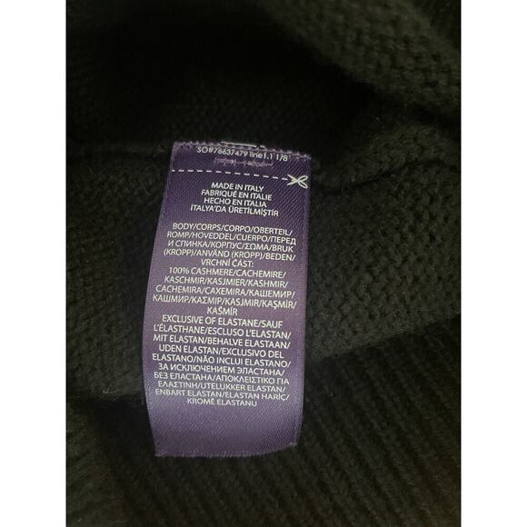 Ralph Lauren Collection Purple Label Cashmere Turtleneck Sweater XXS Knit Black - Picture 8 of 9